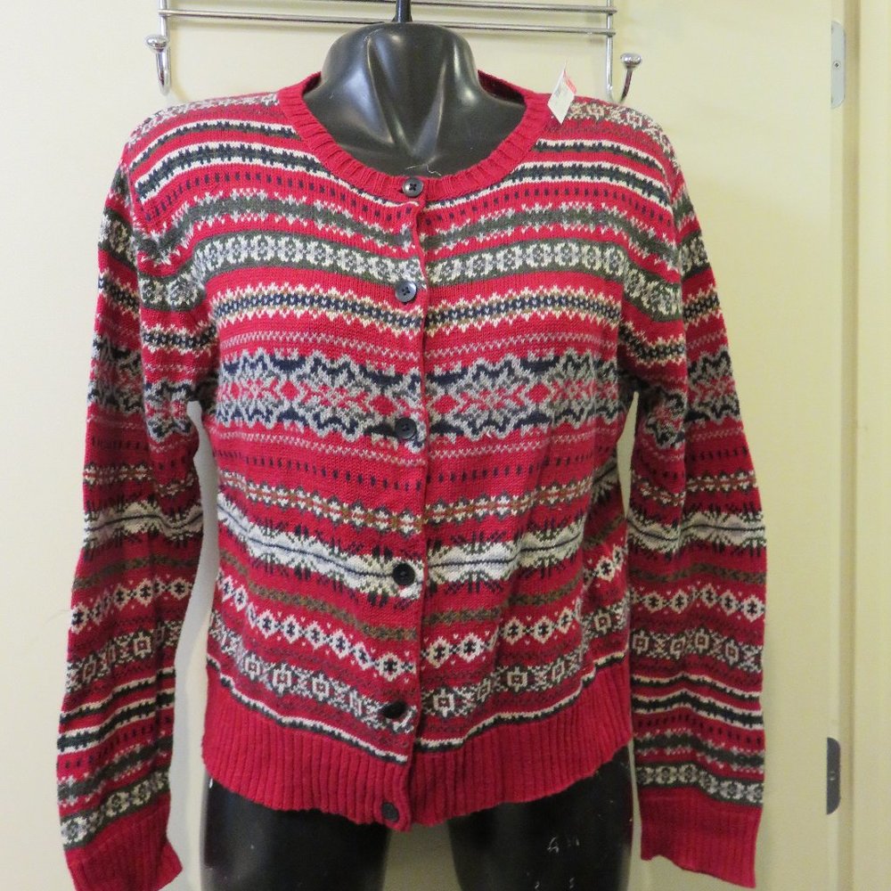 OLD NAVY COTTON/RAMIE SWEATER W/DESIGNS / SIZE XL/